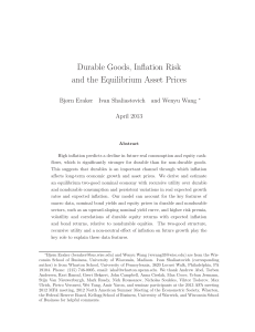 Durable Goods, Inflation Risk and the Equilibrium Asset Prices