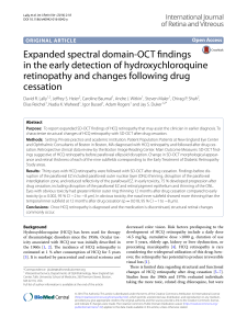 Expanded spectral domain-OCT findings in the early detection of
