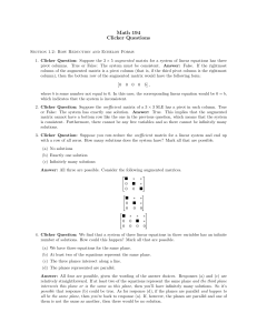 Math 194 Clicker Questions