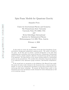 Spin Foam Models for Quantum Gravity