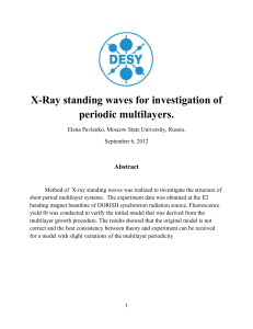 X-Ray standing waves for investigation of periodic multilayers.