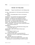 Weather Unit Study Guide Directions