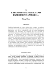 3 experimental skills and experiment appraisal