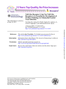 Tract Infection Oviduct Pathology in Chlamydial Genital Receptor