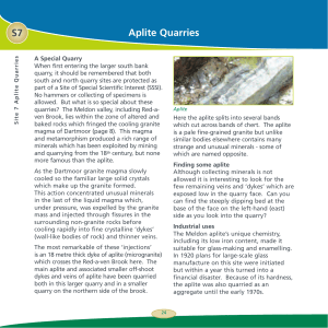 Site 7 Aplite quarries