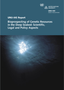Bioprospecting of Genetic Resources in the Deep Seabed