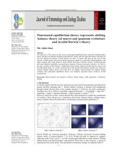 Punctuated equilibrium theory represents shifting balance theory (of