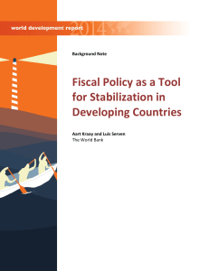 Fiscal Policy as a Tool for Stabilization in Developing Countries