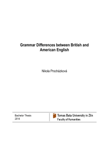 Grammar Differences between British and American English