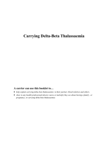 Carrying Delta-Beta Thalassaemia