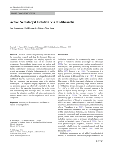 Active Nematocyst Isolation Via Nudibranchs