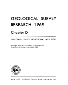 GEOLOGICAL SURVEY RESEARCH 1969 Chapter D