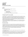 7.02 Fall 2001 Recombinant DNA methods Agenda