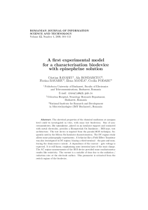 A first experimental model for a characterisation