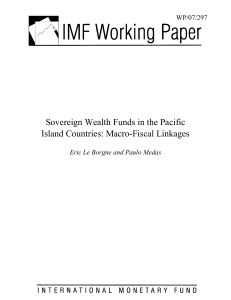 Sovereign Wealth Funds in the Pacific Island Countries