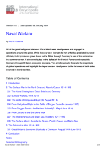 Naval Warfare | International Encyclopedia of the First World War