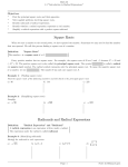 Square Roots - UCR Math Dept.