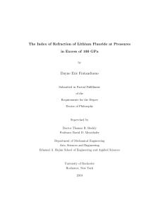 The Index of Refraction of Lithium Fluoride at Pressures in Excess of