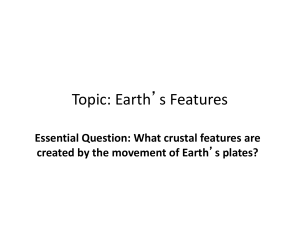 Topic: Earth`s Features Topic: Earth s Features