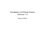 Foundations of Climate Science Lectures 1–3