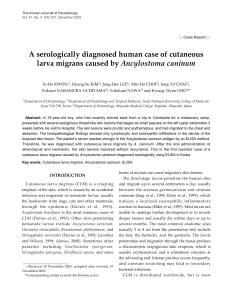 A serologically diagnosed human case of cutaneous larva migrans