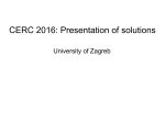 CERC 2016: Presentation of solutions