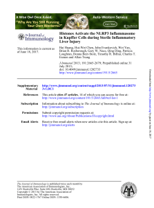 Histones Activate the NLRP3 Inflammasome in Kupffer Cells during