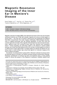 Magnetic Resonance Imaging of the Inner Ear in