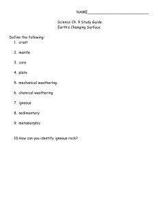 science ch 9 earths changing surface sg