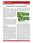 Forage Quality Explained - Nutrient Management Spear Program
