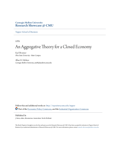 An Aggregative Theory for a Closed Economy