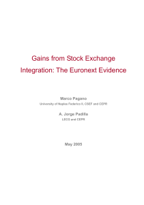 Gains from Stock Exchange Integration: The