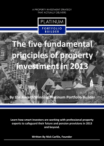 The five fundamental principles of property investment in 2013