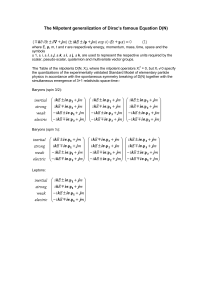 The Nilpotent generalization of Dirac`s famous Equation D(N)