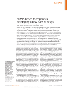 mRNA-based therapeutics — developing a new class of drugs