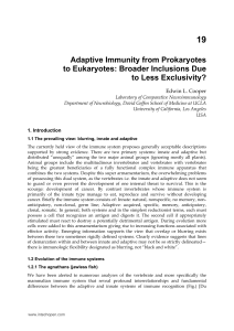 Adaptive Immunity from Prokaryotes to Eukaryotes