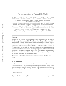 Range corrections in Proton Halo Nuclei