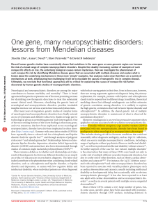 One gene, many neuropsychiatric disorders