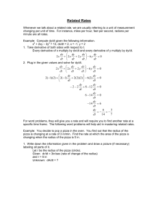 Related Rates