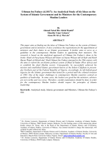 Uthman bn Foduye (d.1817): An Analytical Study of