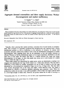 Aggregate demand externalities and labor supply