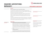 inquiry adventure: biology!
