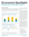 Economic Spotlight - Working Smarter: Productivity in Alberta