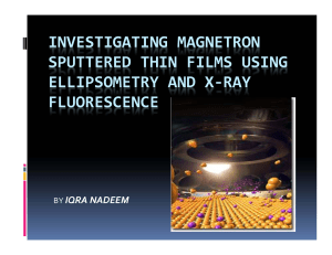 investigating magnetron sputtered thin films using