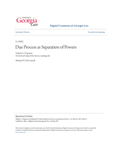 Due Process as Separation of Powers