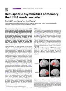 Hemispheric asymmetries of memory: the HERA