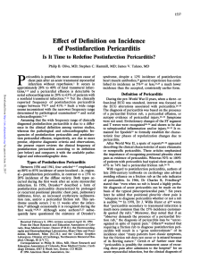Effect of Definition on Incidence of Postinfarction