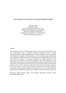 An Economic Evaluation of the Jobs Credit Scheme