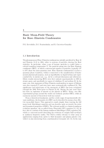 1 Basic Mean-Field Theory for Bose–Einstein Condensates