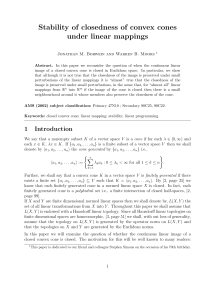 Stability of closedness of convex cones under linear mappings